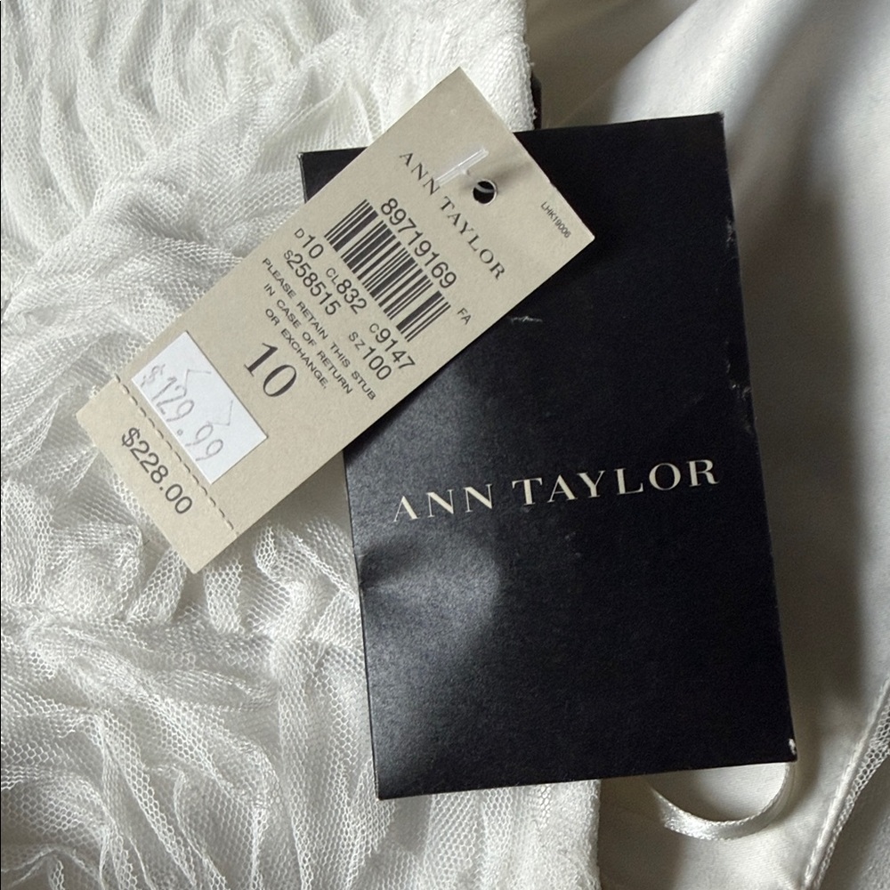 Ann Taylor Strapless White Floral Dress - Picture 3 of 6